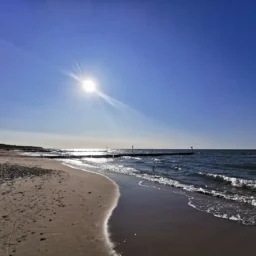 Morze i plaża w Kołobrzegu